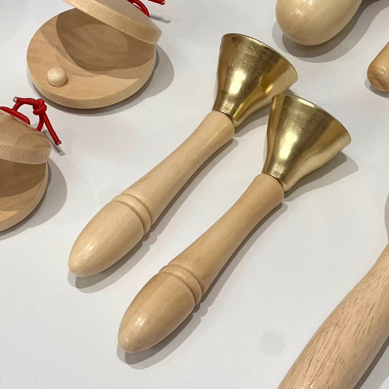 Artesanías de madera instrumentos de percusión niños jardín de infantes ayuda musical huevo de arena juguete conjunto de instrumentos musicales al por mayor