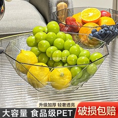 フルーツプレートリビングルームホームコーヒーテーブルフルーツプレート 2024 新しいライト高級スナッククリスタルフルーツボウルキャンディプレート