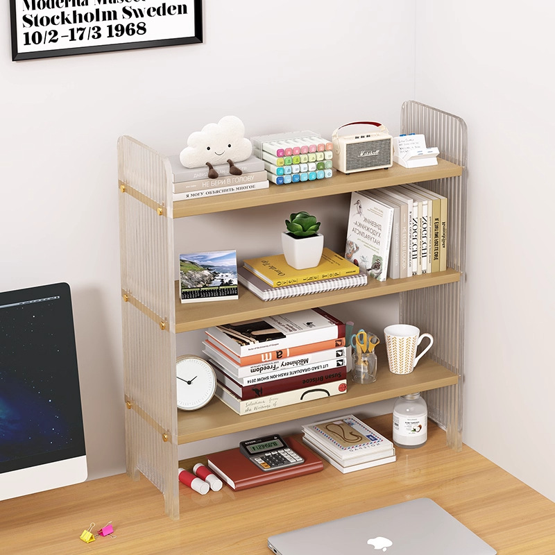 Desktop Storage Rack, Desk Bookshelf, Office Workstation Organizer, Acrylic Dormitory Desk, Multi-Layer Storage Rack