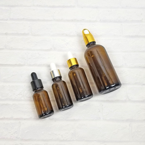 Essential oil bottle empty bottle 30ml brown glass bottle sample plastic tip dropper bottle portable essence cosmetic bottle