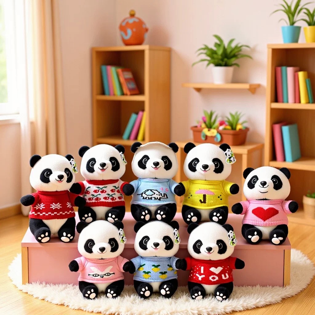 Panda lindo muñeca niño muñeca de regalo tesoro nacional panda gigante imitación panda gigante juguetes de peluche
