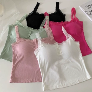 Топ кружевной с чашками без рукавов, сексуальный базовый underwear как верхняя одежда
