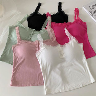 Lace top with cups sleevless, sexy base body-friendly underwear as outerwear