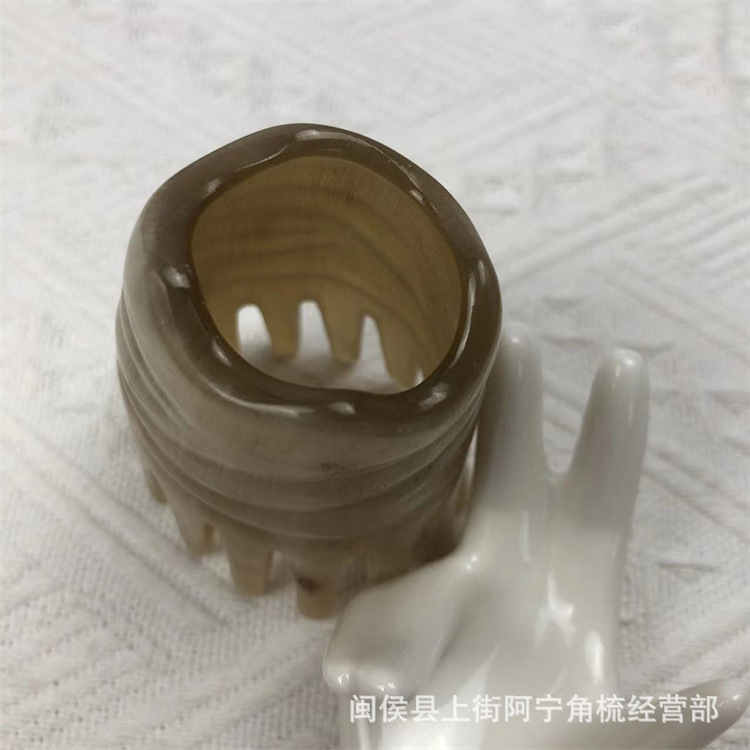 Natural Horn Wide Tooth Comb Under 10cm Scalp Massage Gua Sha Board for Daily Hair Care key features