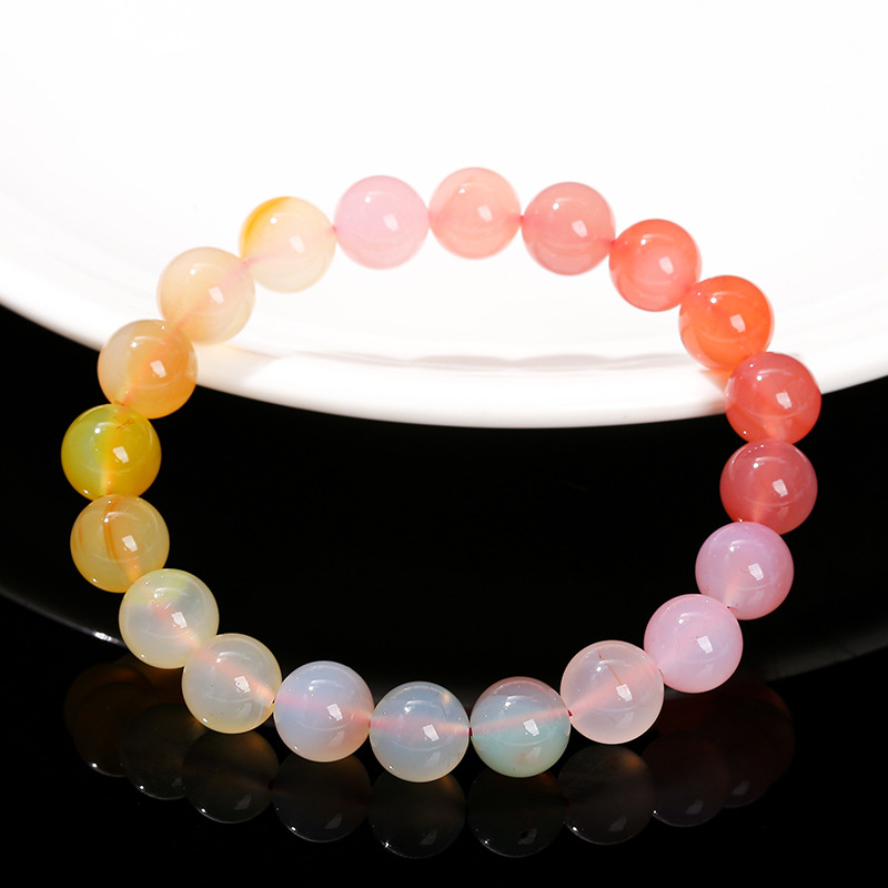 jingzhou jewelry 7a gradient color crimson yanyuan agate bracelet fashion sweet summer girls bracelet wholesale