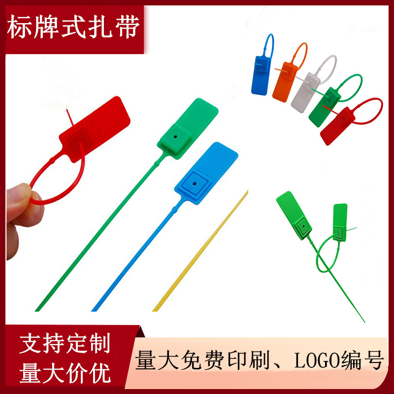一次性塑料封条物流挂签银行封签锁扣煤炭能源运输铅封油罐车适用