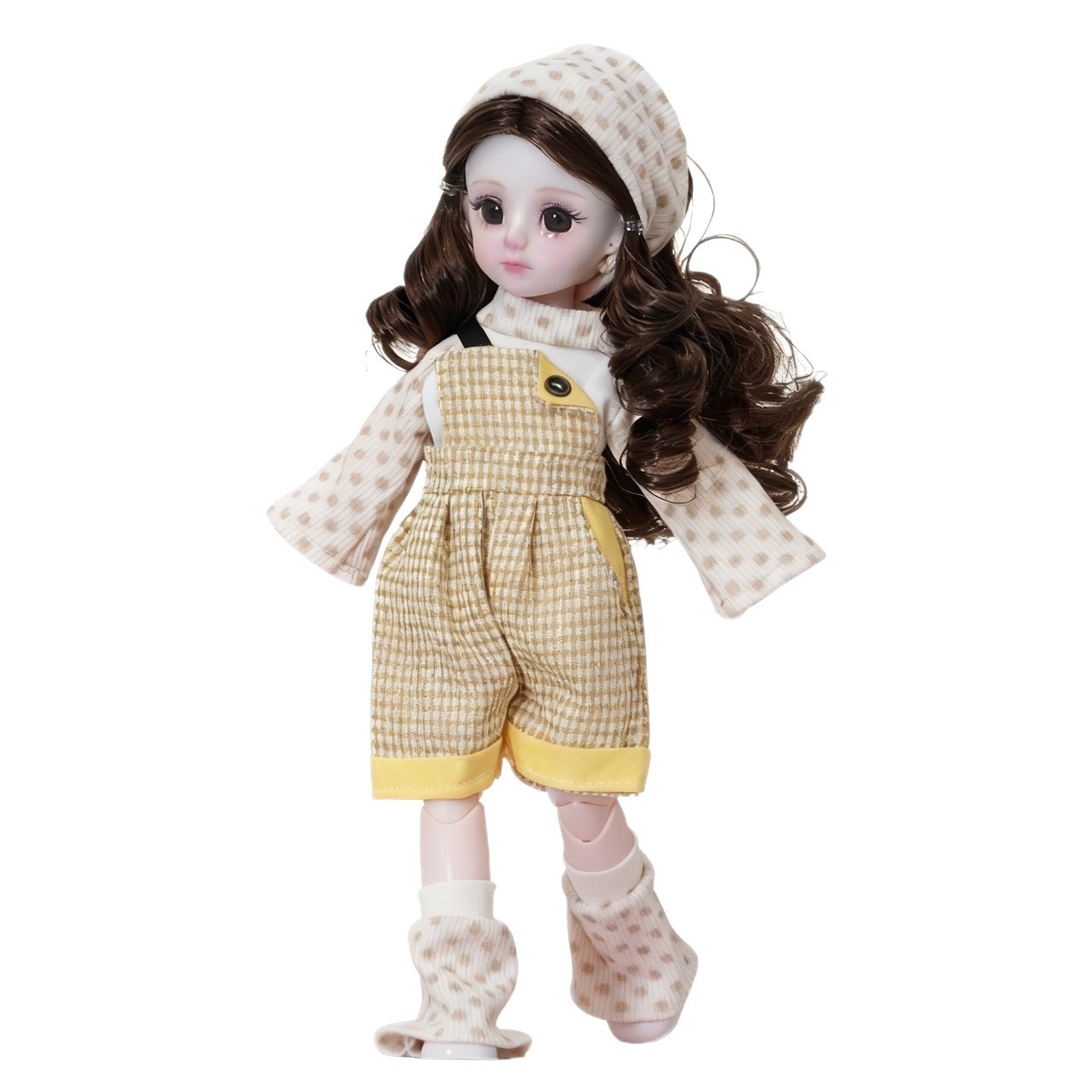 30cm Multi-Joint 6-Part Handmade Makeup Doll Dress-Up Girl Princess Birthday Gift Realistic Toy_voghion.com