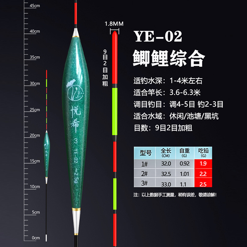 YE02 붕어 종합 [길이 32-33cm 납 ≒ 1.9-2.5g]