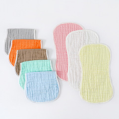 Cross-border baby 6-layer high-density solid-color burp cloth infant spit-up pad shoulder nursing pad Amazon burp cloth