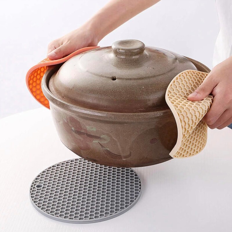 Silicone Heat Insulation Mat, Round, Cuttable, Non-Slip, Anti-Scalding, High Temperature Resistant, Washable, Household Table Mat, Coaster Silicone Heat Insulation Mat, Round, Cuttable, Non-Slip, Anti-Scalding, High Temperature Resistant, Washable, Household Table Mat, Coaster