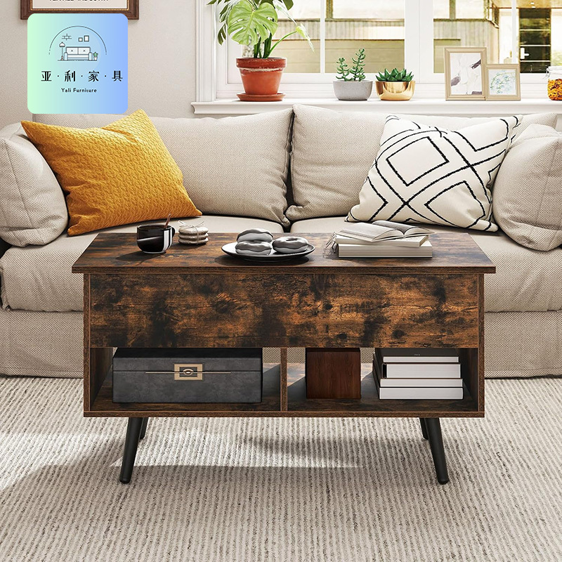 Factory stock American-style coffee table cabinet for small apartments, bedroom TV cabinet, simple floor-standing light luxury home coffee table and floor cabinet