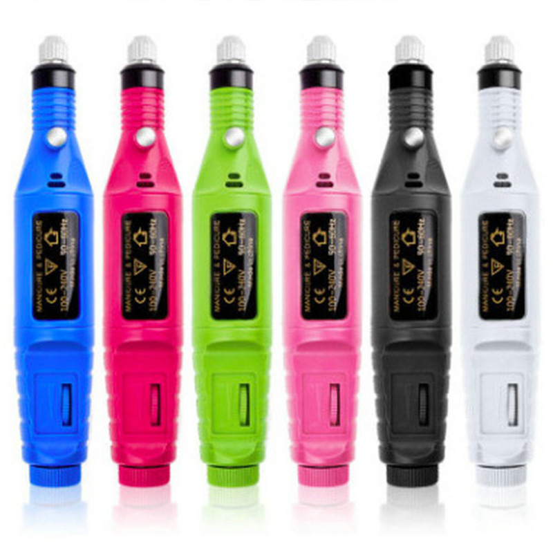 Pulidora de uñas eléctrica tipo bolígrafo, mini pulidora de uñas portátil USB, removedor de esmalte de uñas