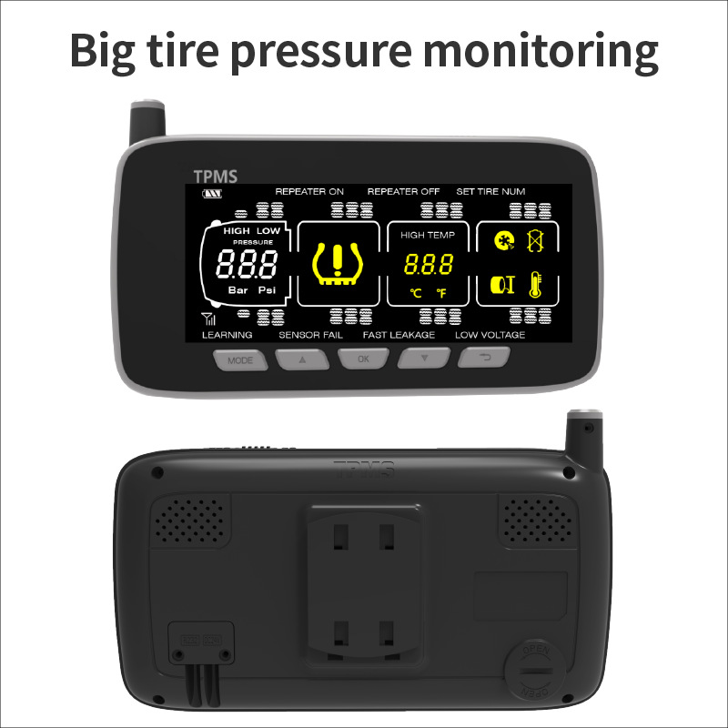Truck and Mining Vehicle Tire Pressure Monitoring Instrument Tpms Universal Built-In and External Pressure Sensor Tire Pressure Detection System