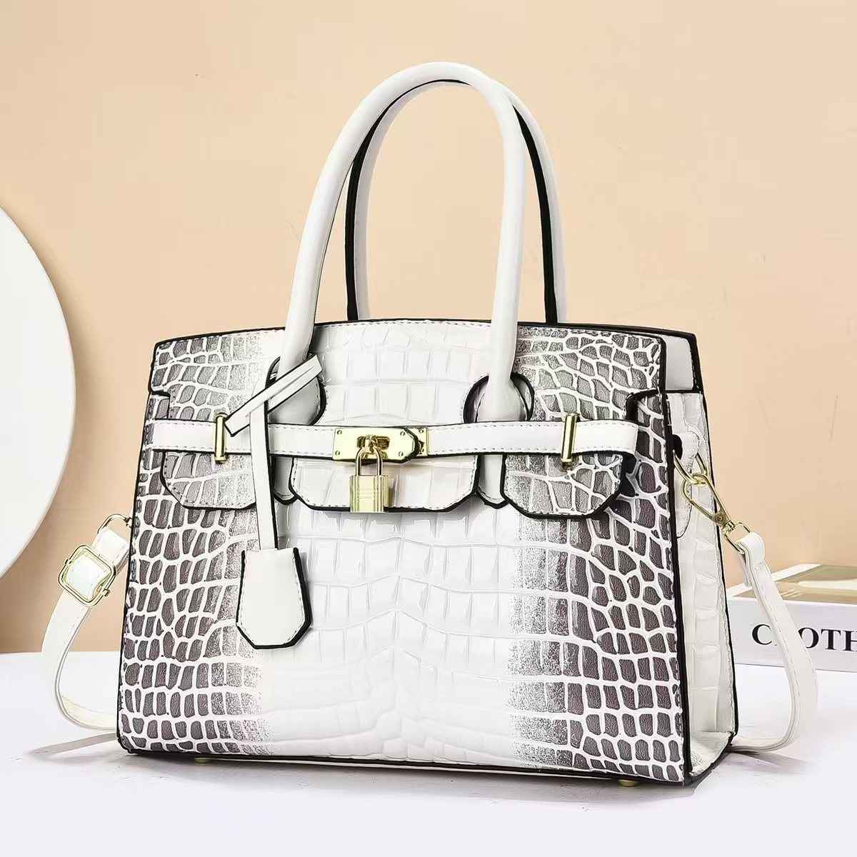 Casual de moda piedra de piel brillante temperamento bolso de hombro universal bolso de mano de viaje diario mochila bolso de mano