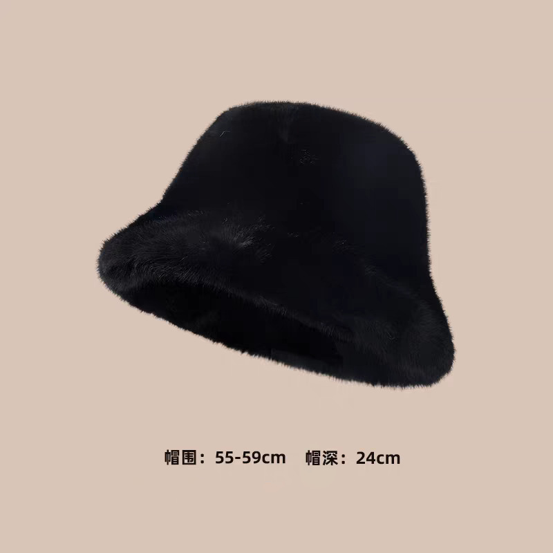 秋冬季新款宽檐显脸小毛呢渔夫帽子 优雅保暖防风东北盆帽水桶帽|undefined