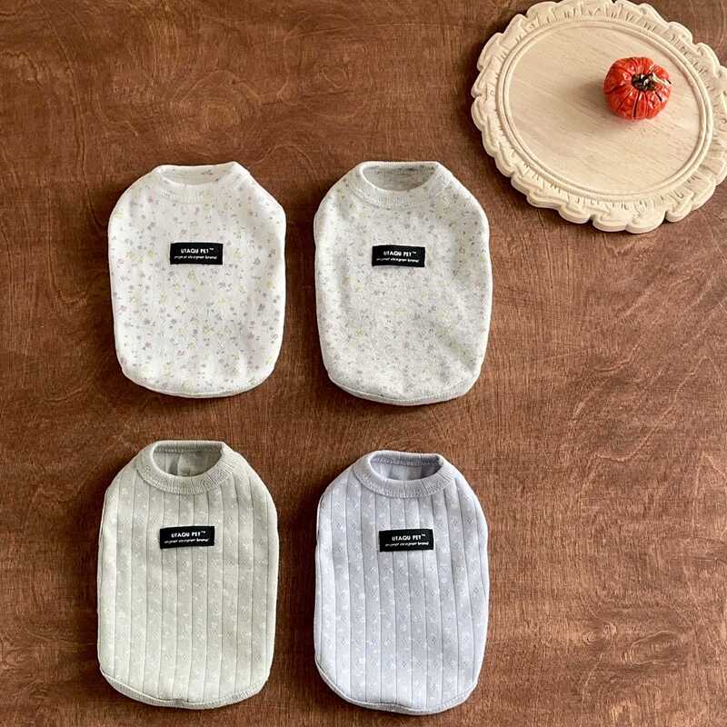 Utaqu/Utaqu Cotton Sleeveless Base Layer Clothing for Teddy, Bichon, Maltese, Yorkshire, Schnauzer, and Cats