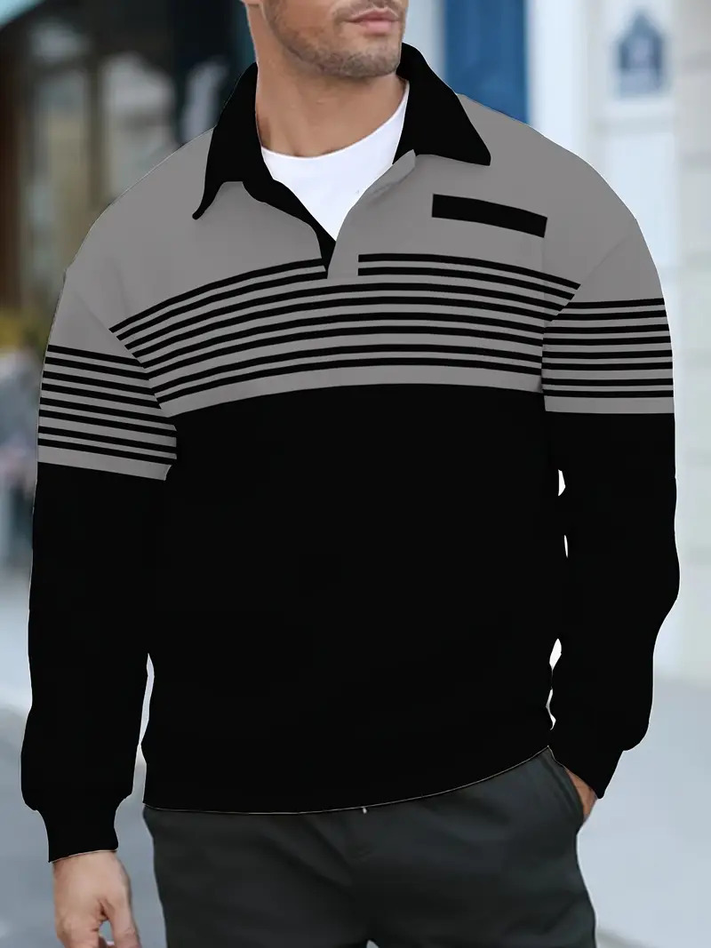 Sudadera para hombre nuevo primavera, otoño e invierno juventud engrosamiento color degradado solapa marca de moda chaqueta de manga larga MB14