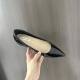 French-Style Beautiful Nude Women's Patent Leather Shoes 2025 Spring and Autumn New Red Sole Shallow Pointed Flat Shoes with Internal Height Increase