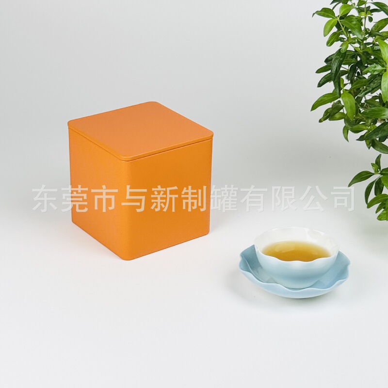 85mm纯色茶叶罐通用马口铁铁罐密封空盒长方形茶叶铁盒包装现货|undefined
