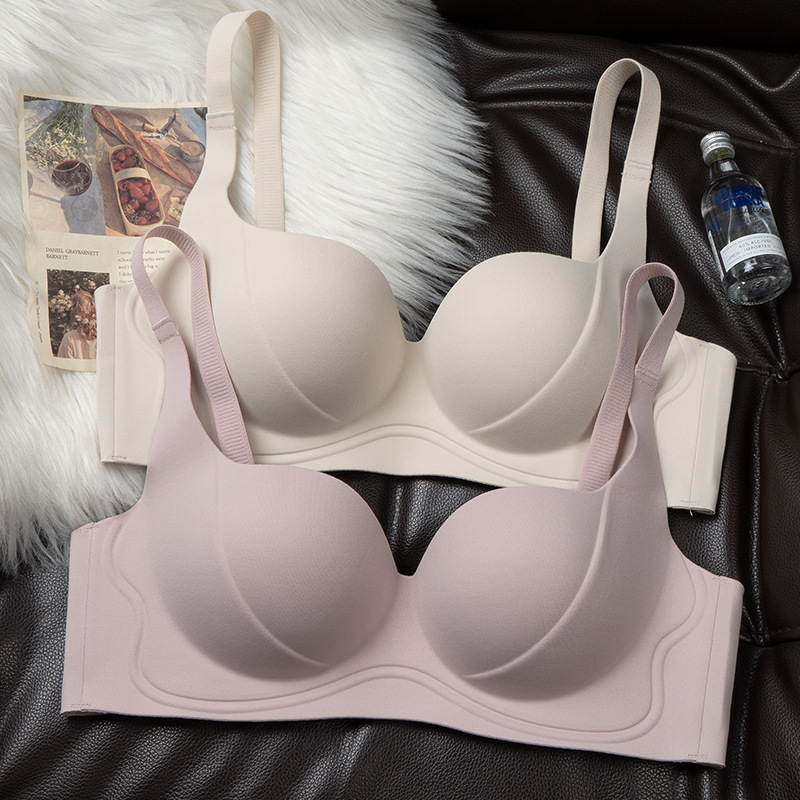 Original Japanese One-piece Seamless Underwear Women's Gather-up Small Chest Large Thin Anti-sagging Bra