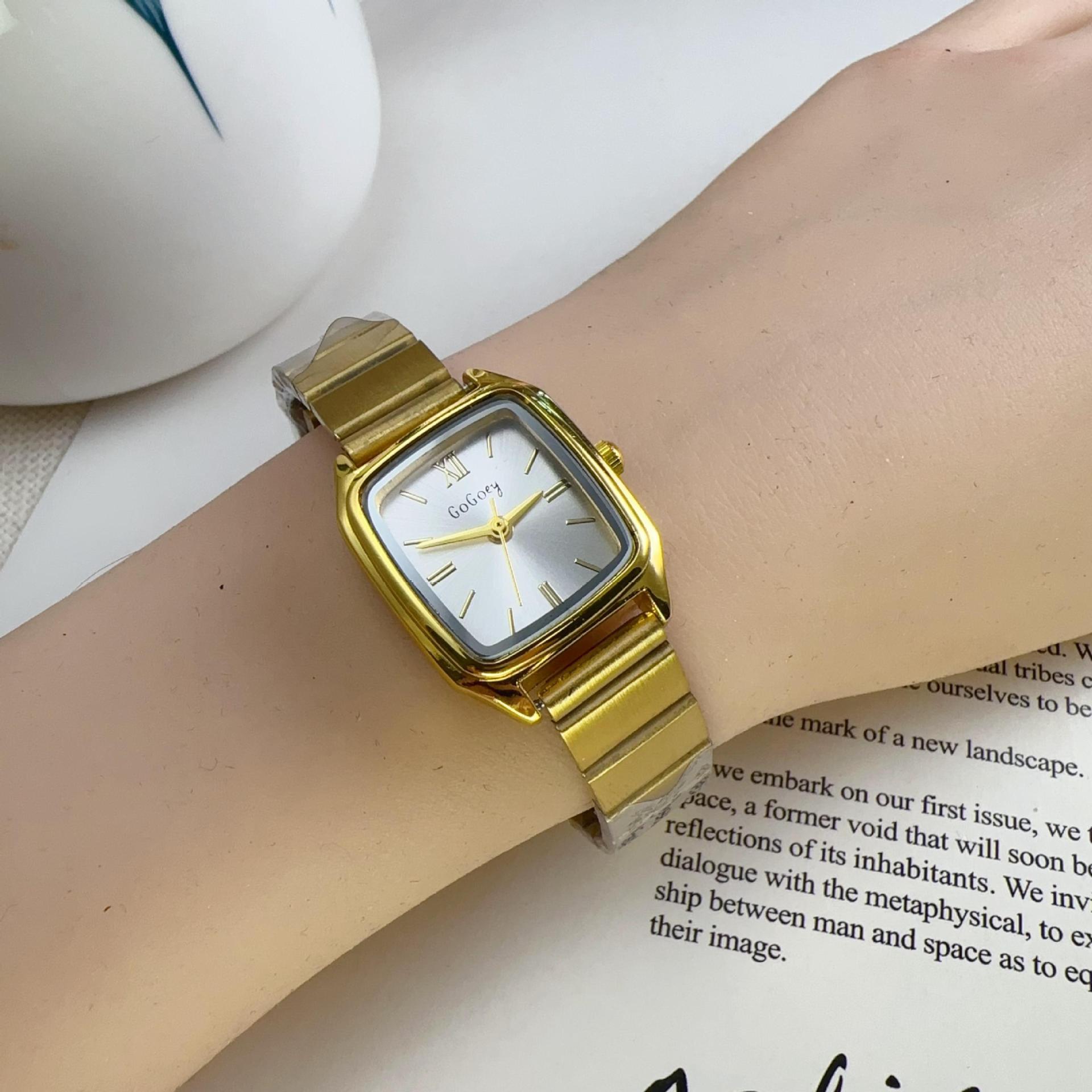 45g Weight Ordinary Glass Mirror Material Alloy Strap Material Watch Classification Pointer Display Type Single Folding Buckle Buckle Style Square Dial Shape Casual, Daily Occasion Quartz Movement Solid Color Pattern Women's Gender Simple Style Style Simple Style Solid Color Single Folding Buckle Quartz Watch Women's Watches 11