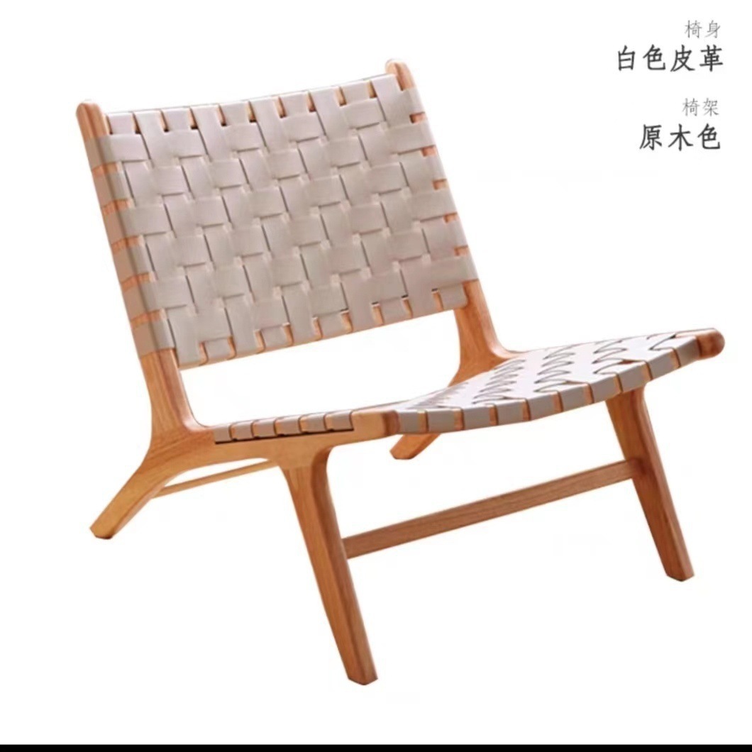 Sofá casero individual pequeño tipo de vivienda sala de estar balcón tejido de cuerda estilo japonés retro silla de ocio de madera maciza
