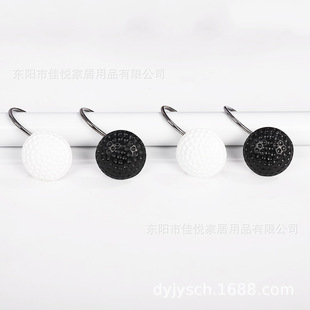 12Pcs Cross-Border E-Commerce Golf Iron Single Hook Shower Curtain Hook Curtain Hook Shower Curtain Hook