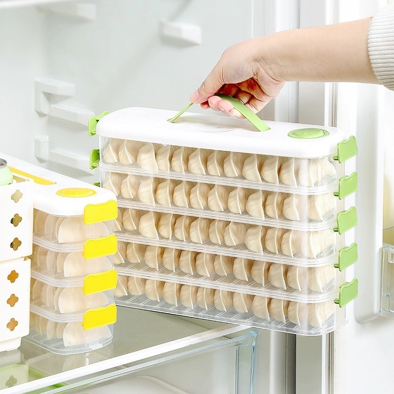 夹缝饺子冷冻盒冰箱侧门专用保鲜盒食品级分装整理盒省空间饺子盒|undefined