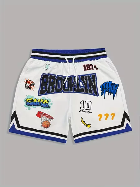 2026 Summer Hot-Selling American Trendy Brand Sports Casual 3D Digital Print Basketball Shorts Unisex Loose Fit