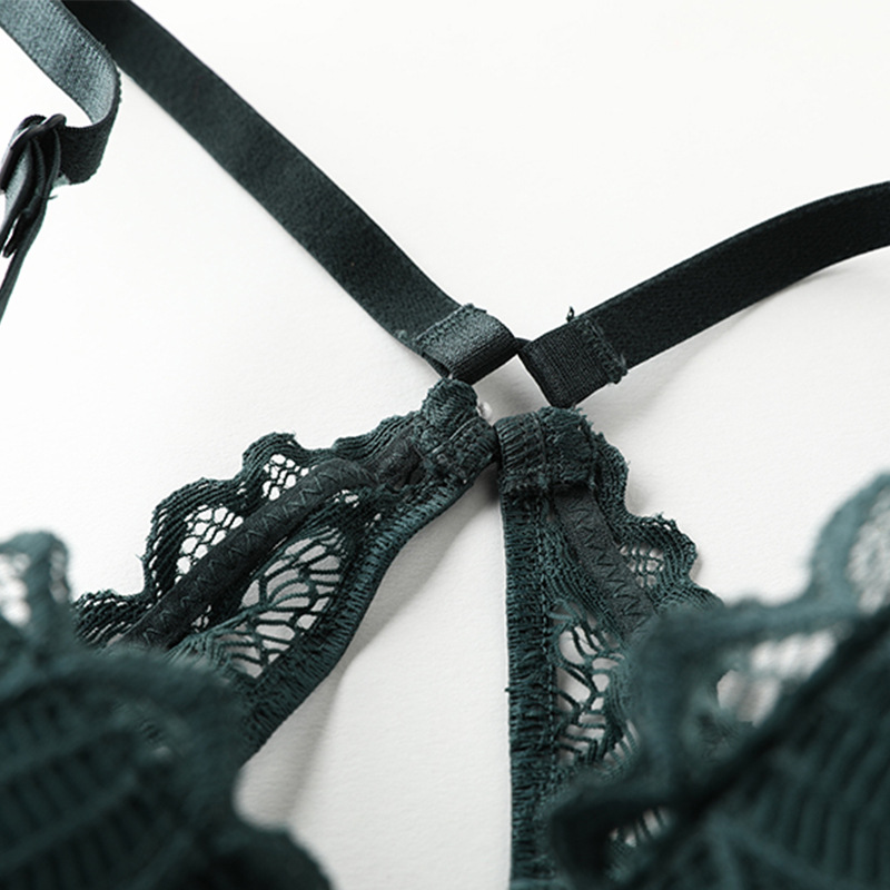 Hebilla frontal de encaje ropa interior traje de mujer delgada belleza espalda pura quiere empujar hacia arriba colección de mama traje de sujetador hueco