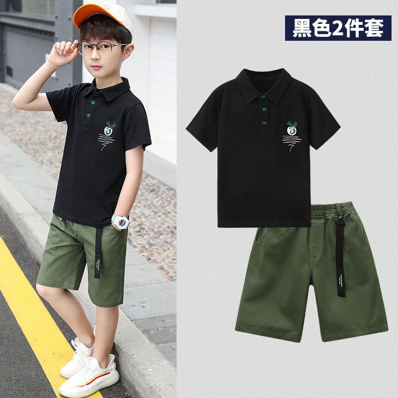 童装男童短袖套装2023新款夏季儿童休闲装中大童衫两件套韩版