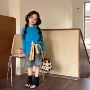 春季翻领涂鸦新款毛线衣