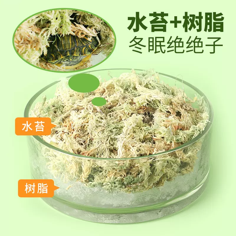 乌龟冬眠用品爬宠吸水树脂水苔保湿保温宠物垫材过冬保暖土苔藓