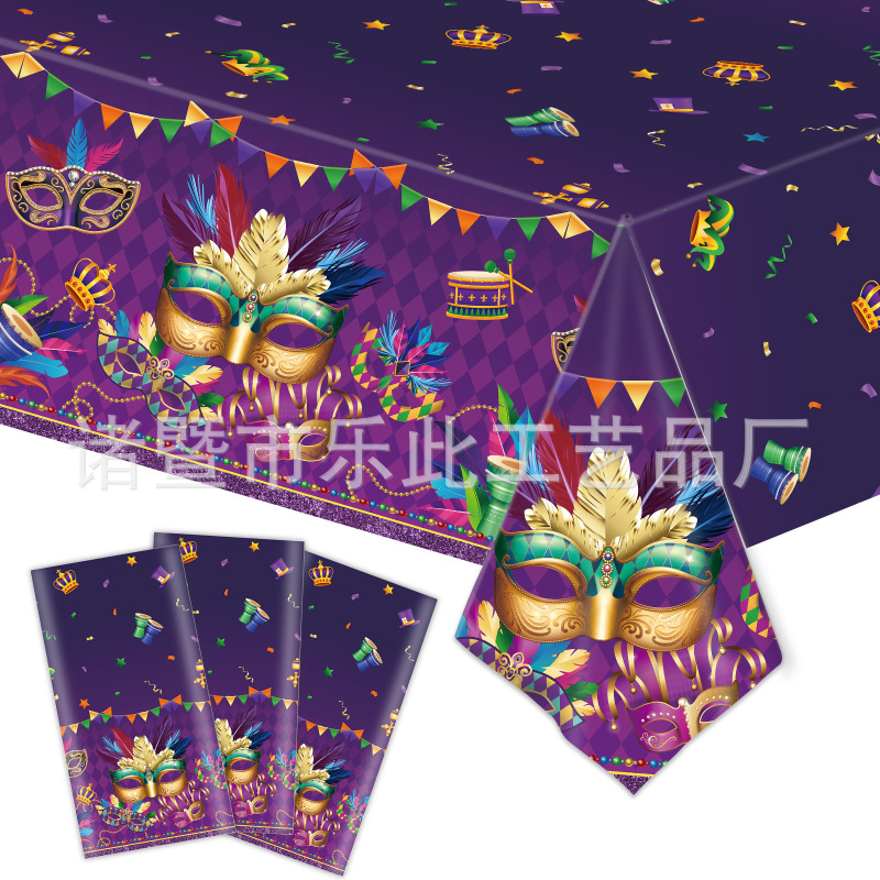 New Mardi Gras Mask Theme Party Tableware Disposable Decoration Supplies Set Pe Tablecloth Paper Plate Tissue New Mardi Gras Mask Theme Party Tableware Disposable Decoration Supplies Set Pe Tablecloth Paper Plate Tissue