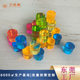 Dongguan Direct Sales Color Acrylic Building Blocks Cylindrical Blocks High Transparency Rainbow Jenga Solid Children's Teaching Aids Wholesale