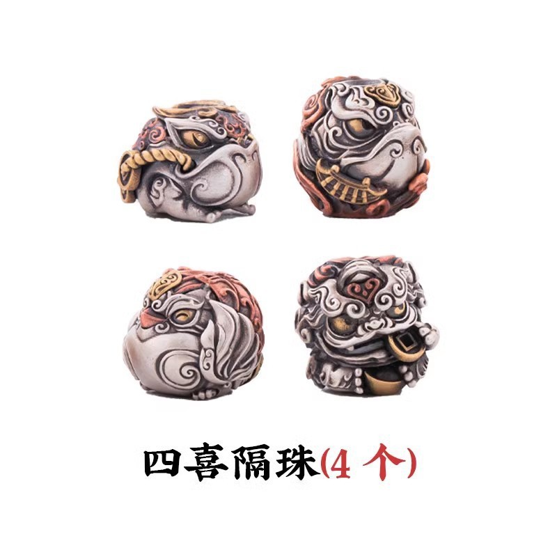手串隔珠合集文玩配饰国风串珠配珠猴头星月银饰配件散珠包邮|undefined