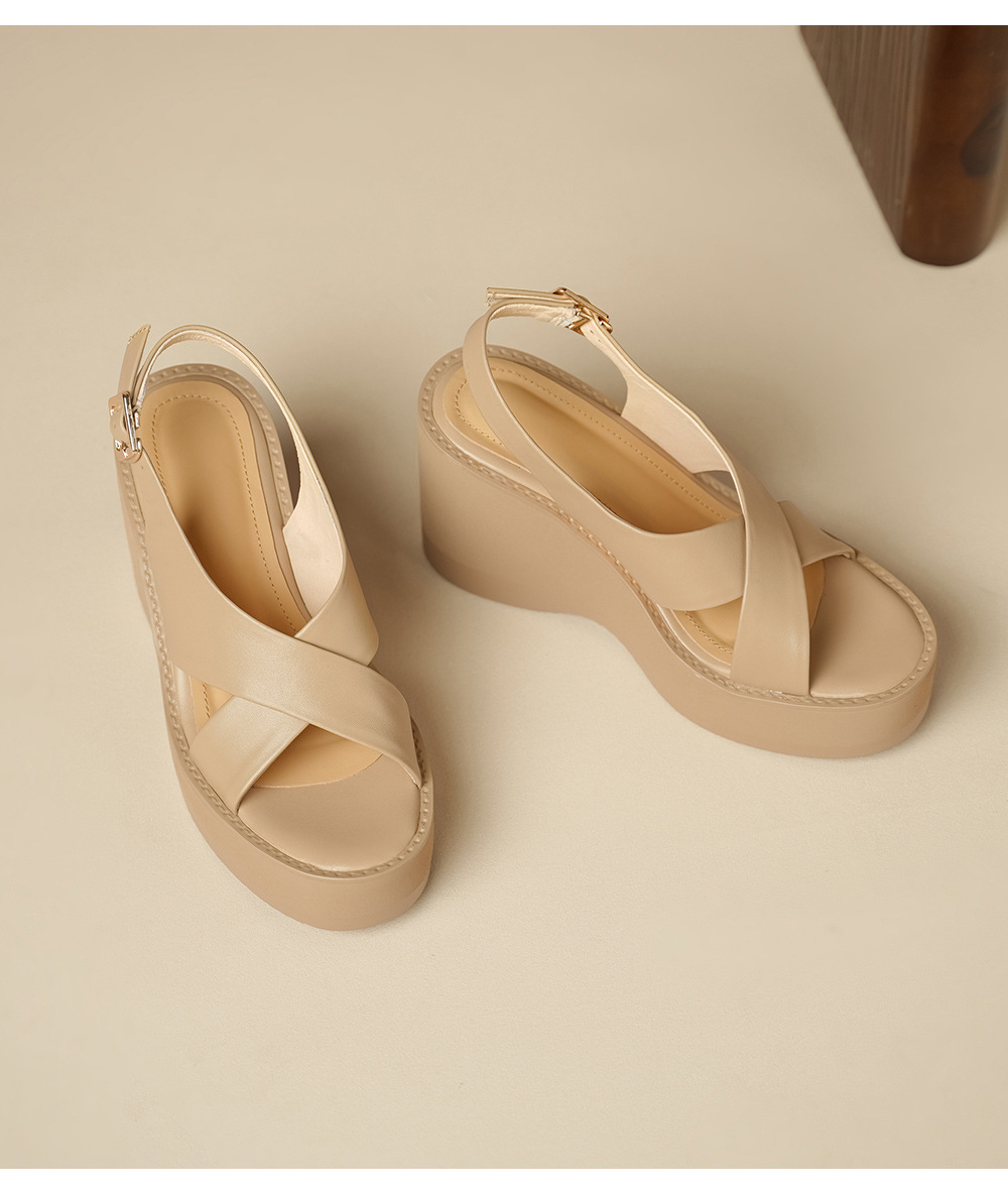 Sandal cao gót nữ hở mũi quai ngang đế xuồng gót 9 cm — đen chi tiết 15