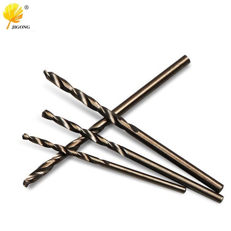 10支装含钴M35麻花钻直柄高速钢全磨制可打不锈钢金属扩孔器钻头
