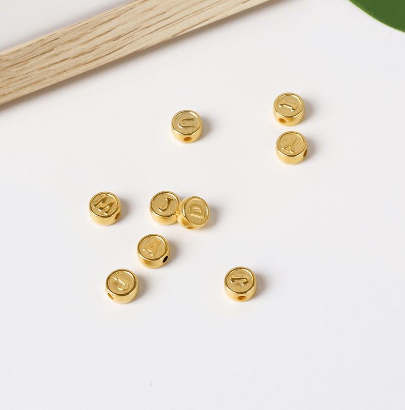 Less than 1mm Hole Size 1 Set 9.6*0.5mm Less Than 1mm Arylic Letter DIY Jewelry Accessories Beads