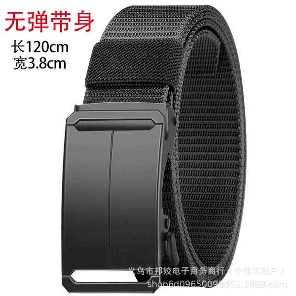 [Square center line buckle] - Black丨No elastic band