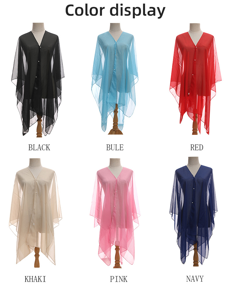 Women's Beach Simple Style Solid Color Satin Shawl display picture 4