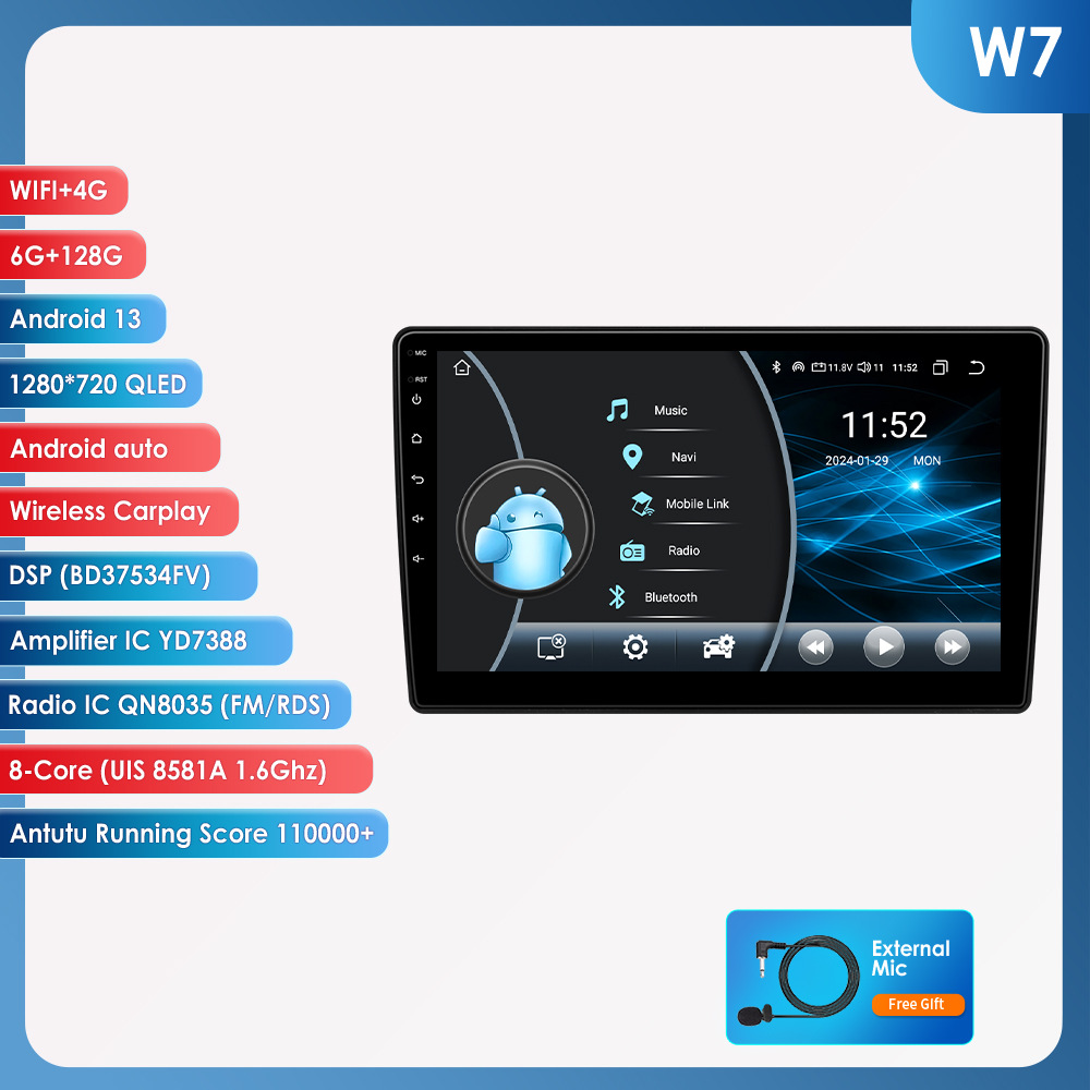 Máquina todo en uno de navegación GPS para automóvil con pantalla grande de alta definición inteligente Android de 10 pulgadas, adecuada para Citroën C5 de 08-15.