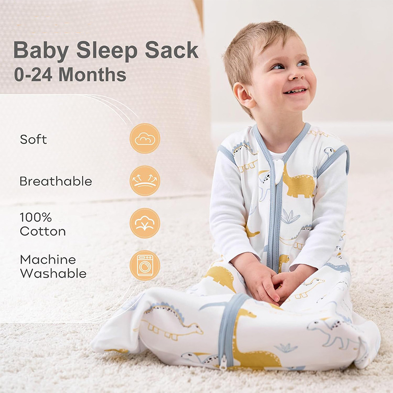 Foreign Trade Baby Sleeping Bag Summer Type a Thin Pure Cotton Newborn Baby All-In-One Vest Anti-Kick Quilt New Style Customization