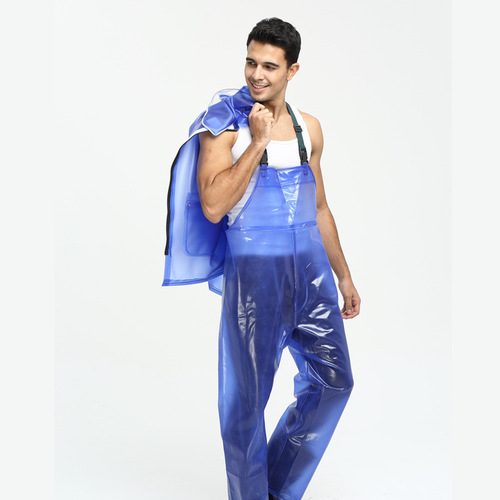 IYR7 Sea Glider Fisherman's Waterproof Raincoat with Non-Slip Cowhide Thick Separate Raincoat and Pants Set for Men