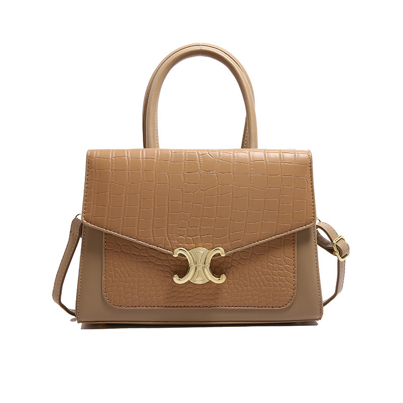 Patrón de piedra pequeño bolso cuadrado comercio exterior transfronterizo viajero todo fósforo bolso retro bolso femenino 2024 nueva moda patrón de cocodrilo femenino