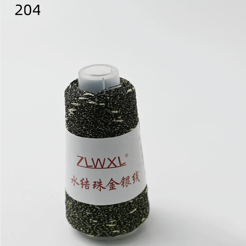 Woven silk threads handmade, 50 gram, gold and silver