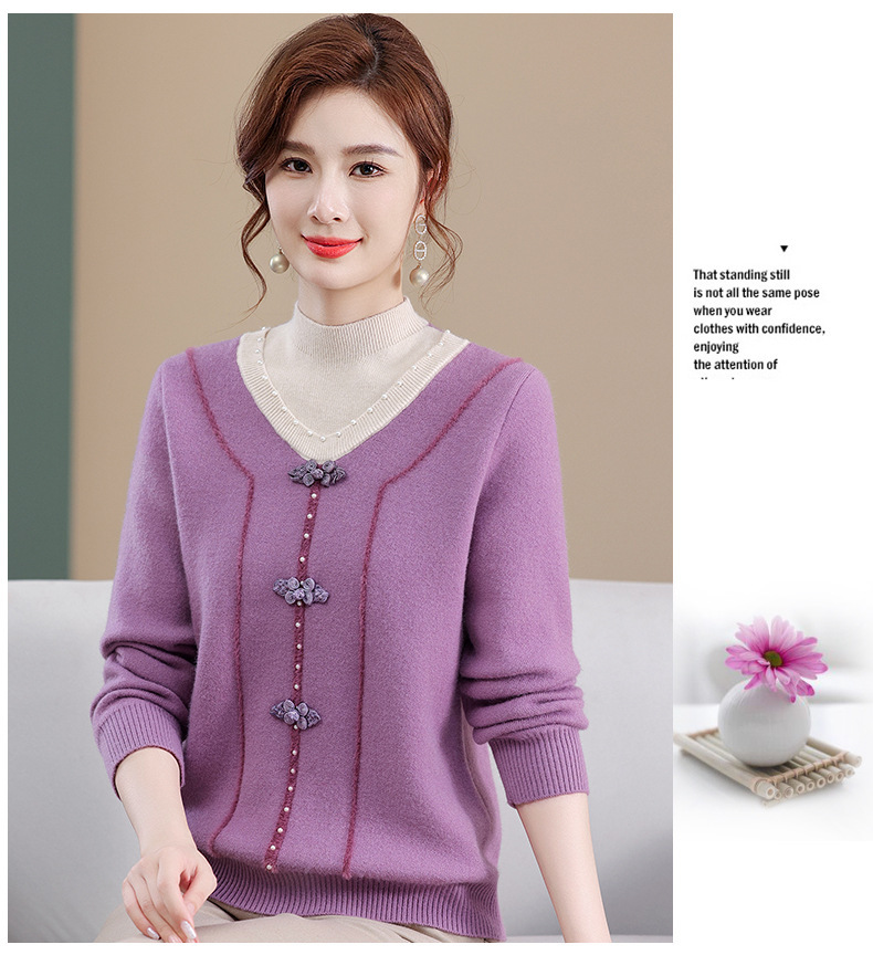 E5906 980K ÁO LEN NỮ TAIRYA MÙA XUÂN THU ĐÔNG TRUNG NIÊN DÀY ẤM THỜI TRANG NỮ G03 SẢN PHẨM MỚI