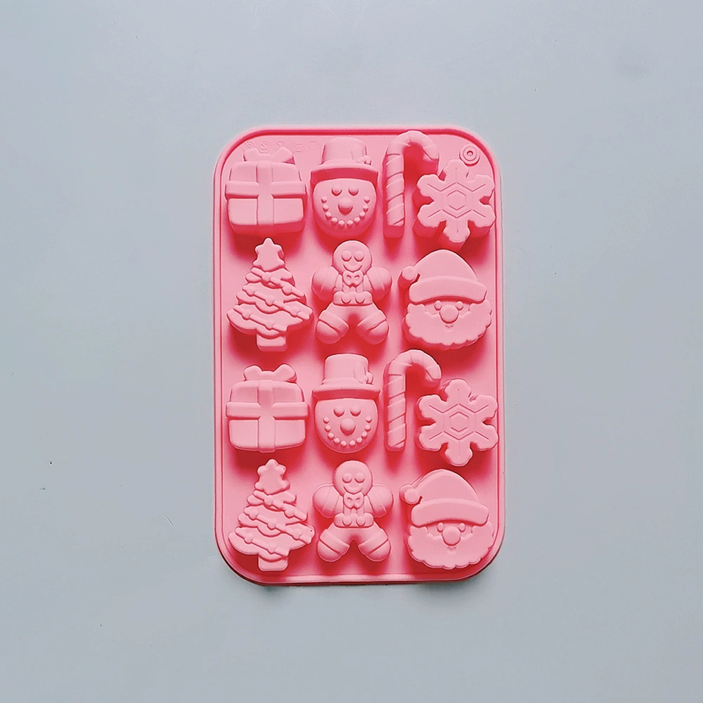 14 Christmas gingerbread man 608 chocolate cake decorative silicone mold candy pudding biscuits cooking kitchen