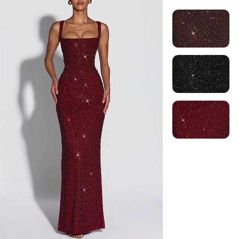 Independent Site Amazon European and American Women's Clothing Sequined Strapless Slim-Fit Tie-Up Sleeveless Fashion Dress Evening Gown 8228 Independent Site Amazon European and American Women's Clothing Sequined Strapless Slim-Fit Tie-Up Sleeveless Fashion Dress Evening Gown 8228