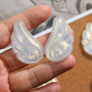Fantasy Cartoon Glitter Acrylic Double-Sided Three-Dimensional Angel Wings DIY Hairpin Pendant Mobile Phone Case Jewelry Pendant